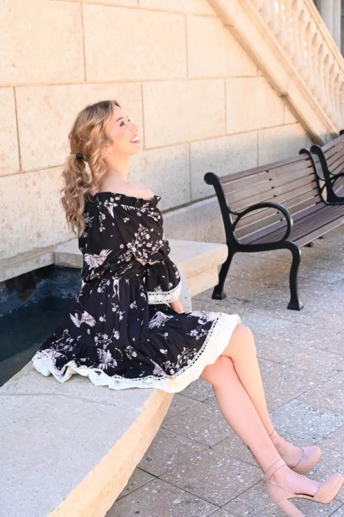 Boho Blossom Mini Dress - Image 3