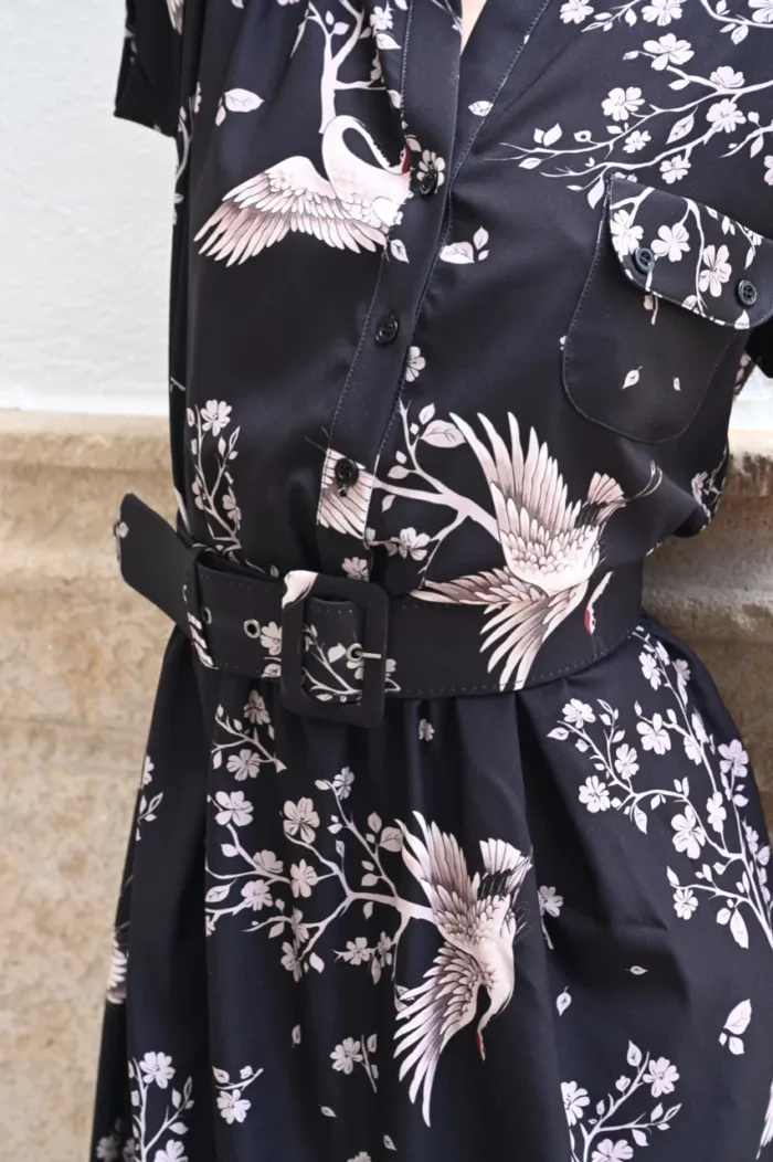 Vintage Bloom Midi Dress - Image 2