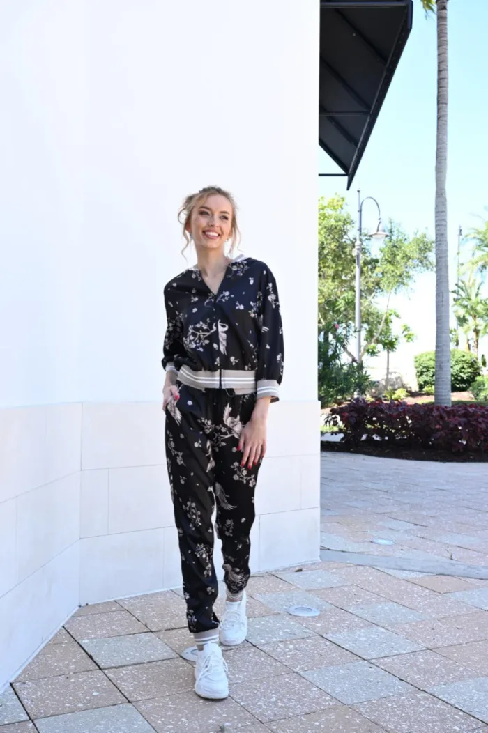 Sleek Blossom Tracksuit
